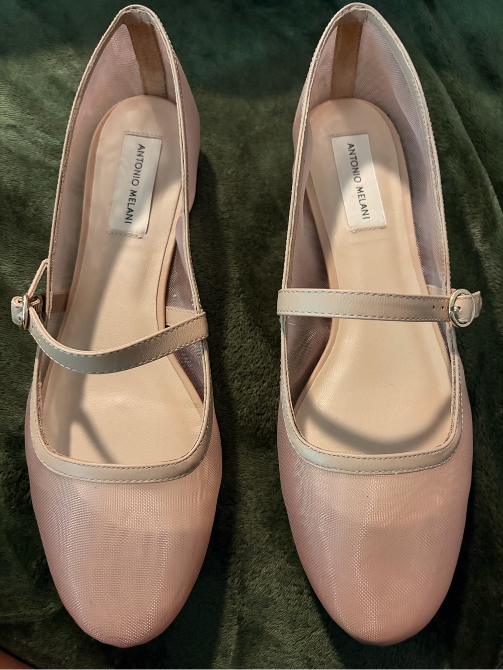 ANTONIO MELANI Blush Pink Mary Jane Flats